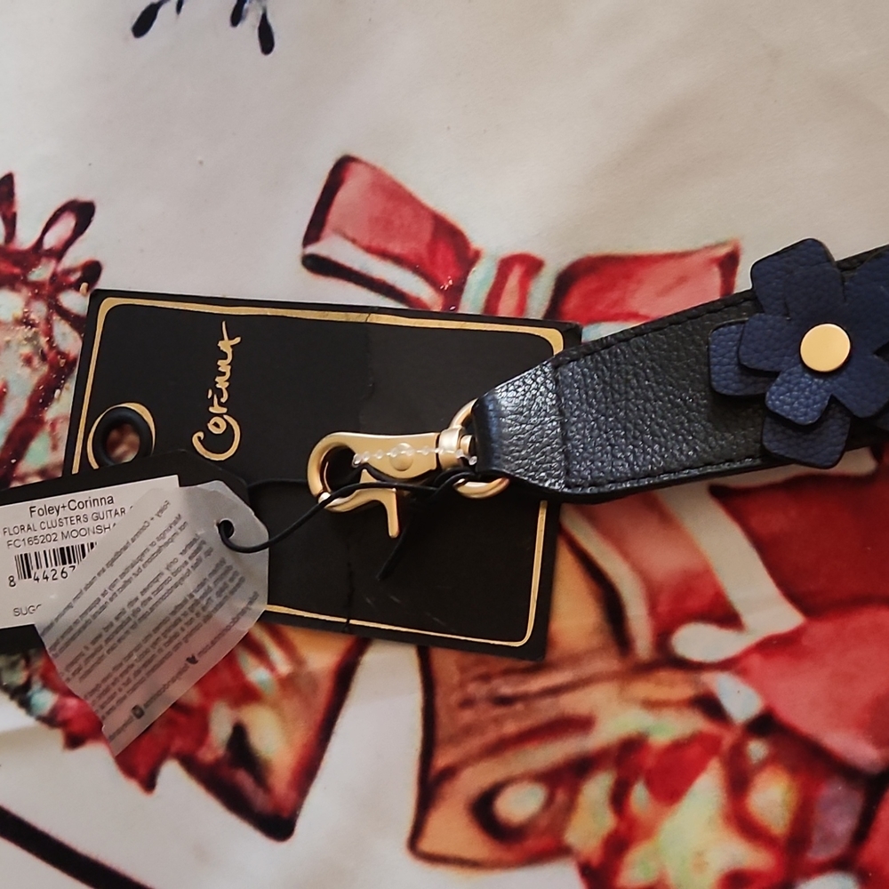Foley & corinna leather flowered bag strap